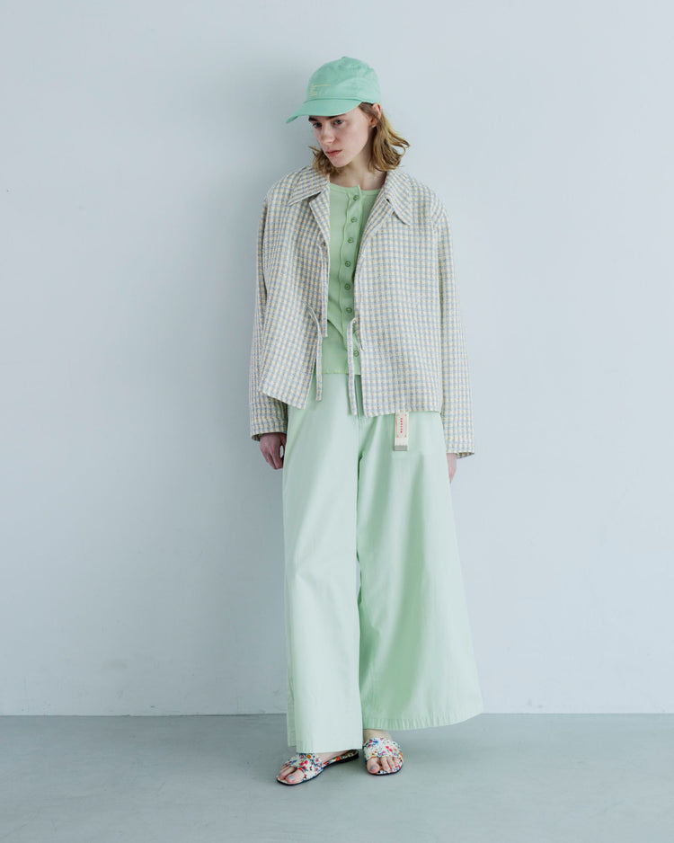 MEYAME   SOFT RIB SIDE STITCH CARDIGAN MEY-2335 LIGHT GREEN