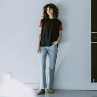 MEYAME / FRONT &amp; BACK LACE SLEEVELESS NAVY