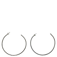 FIRST AMERICAN TRADERS / Sterling Silver Hoop Earrings, Twisted Line, LLB