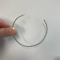 FIRST AMERICAN TRADERS / Sterling Silver Hoop Earrings, Twisted Line, LLB