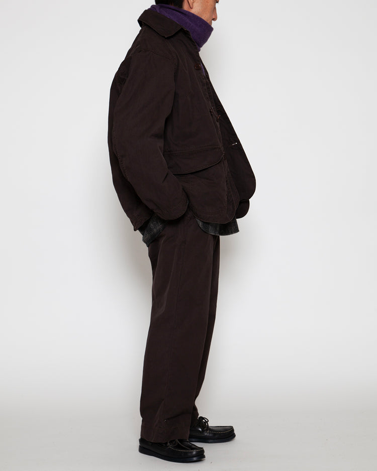 THE CORONA UTILITY CJ001 - CORONA・GAME JACKET / Chocolate Brown w/ Bio-wash CJ001-26-06-M