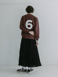 MEYAME NO.6 EMBROIDELY SWEAT (BRUSHED LINING) BURGUNDY