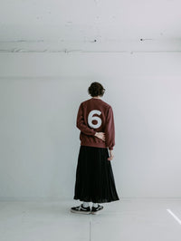 MEYAME NO.6 EMBROIDELY SWEAT (BRUSHED LINING) BURGUNDY