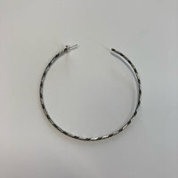FIRST AMERICAN TRADERS / Sterling Silver Hoop Earrings Chain Line LLA
