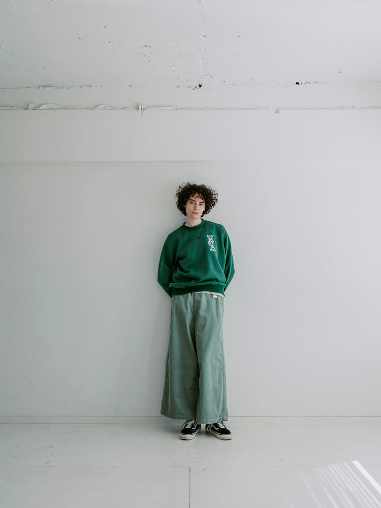 MEYAME  NO.6 EMBROIDELY SWEAT (BRUSHED LINING) GREEN