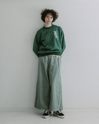 MEYAME / CORDUROY SIDE LINE WIDE PANTS GREEN