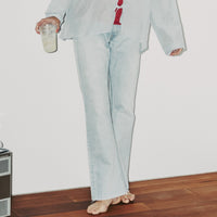 MEYAME / EVERYDAY FLARE DENIM （LIGHT BLUE）