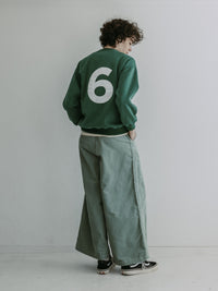 MEYAME / CORDUROY SIDE LINE WIDE PANTS GREEN