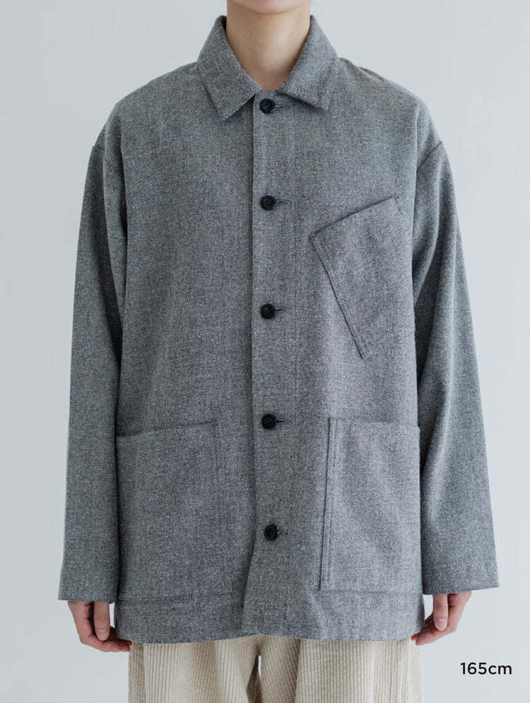 MEYAME BRUSHED JAZZ NEP DENIM JACKET MEY-2512 BLACK