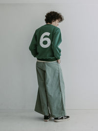 MEYAME  NO.6 EMBROIDELY SWEAT (BRUSHED LINING) GREEN