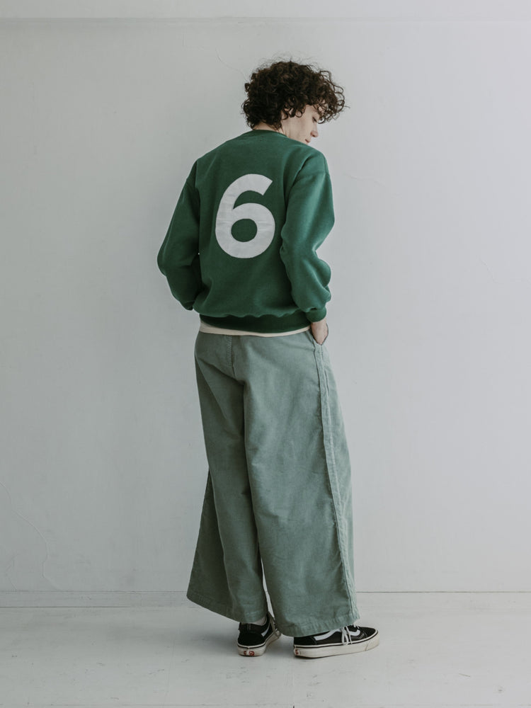 MEYAME  NO.6 EMBROIDELY SWEAT (BRUSHED LINING) GREEN