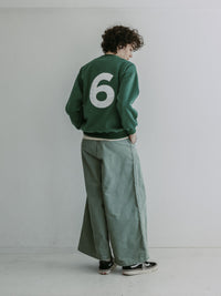 MEYAME NO.6 EMBROIDELY SWEAT (BRUSHED LINING) GREEN