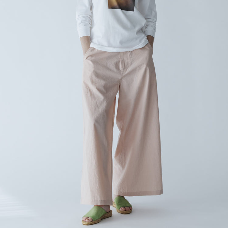MEYAME / SIDE LINE WIDE PANTS (CHINO) PINK
