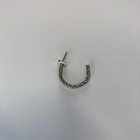 FIRST AMERICAN TRADERS/スターリングシルバー フープピアス ツイストライン SA
