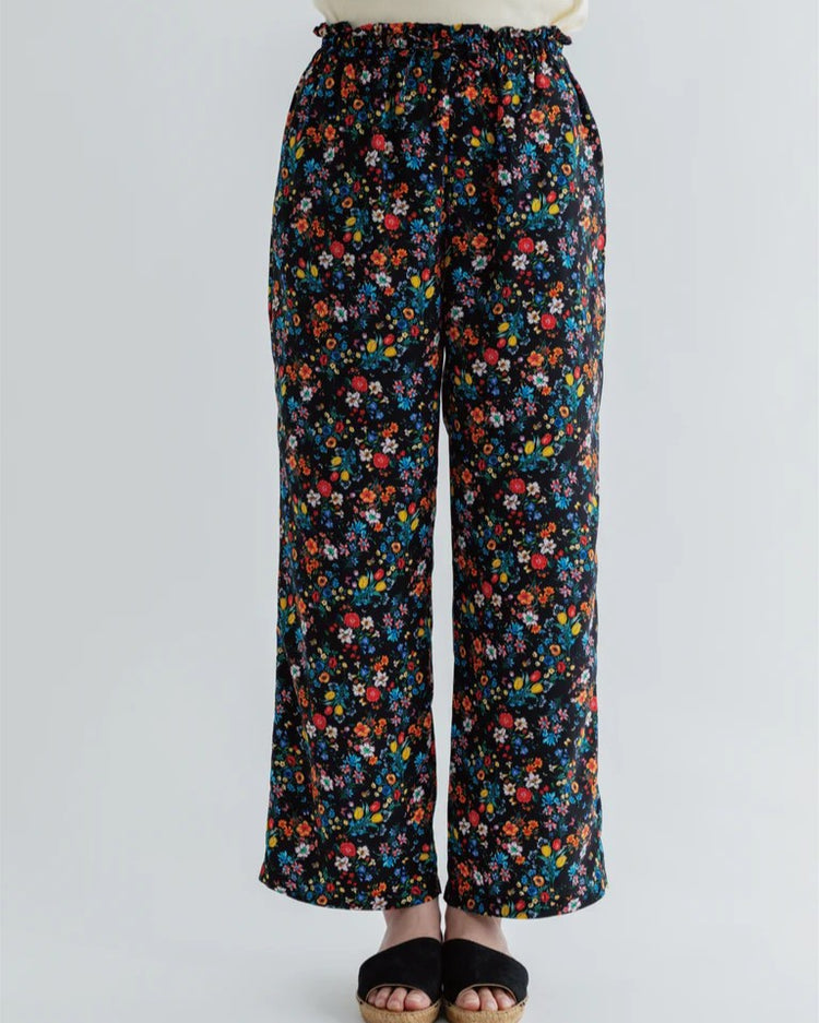 MEYAME  COZY PANTS (FLOWER) MEY-2319 WHITE