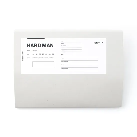 armi / HARD MAN CREW NECK BIG T - UNISEX WHITE