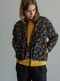 MEYAME FLOWER QUILTED JACKET MEY-2508 BLACK