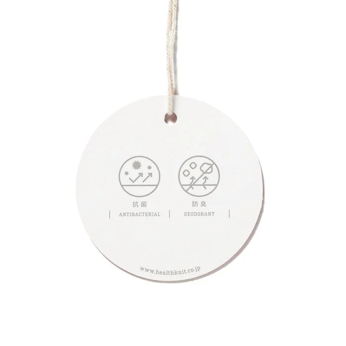 Healthknit / ナローボーダー　ワイドクルーネック半袖Tシャツ NATURAL*BLUE