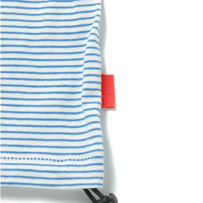 Healthknit / ナローボーダー　ワイドクルーネック半袖Tシャツ NATURAL*BLUE