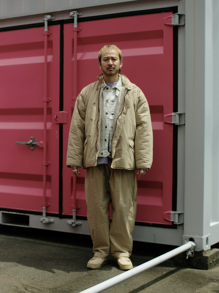 roundabout   Stand Collar Padded Blouson