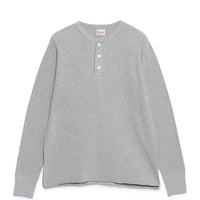 Healthknit / Thermal King Waffle Henley Neck Long Sleeve H.GRAY