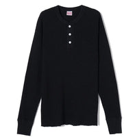 Healthknit / Thermal King Waffle Henley Neck Long Sleeve H.GRAY