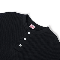Healthknit / Thermal King Waffle Henley Neck Long Sleeve H.GRAY