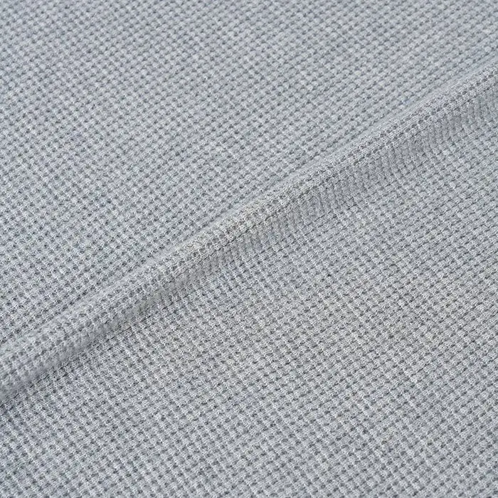 Healthknit / Thermal King Waffle Henley Neck Long Sleeve H.GRAY