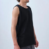 armi / 残布 Zan;p TANK TOP - BLACK