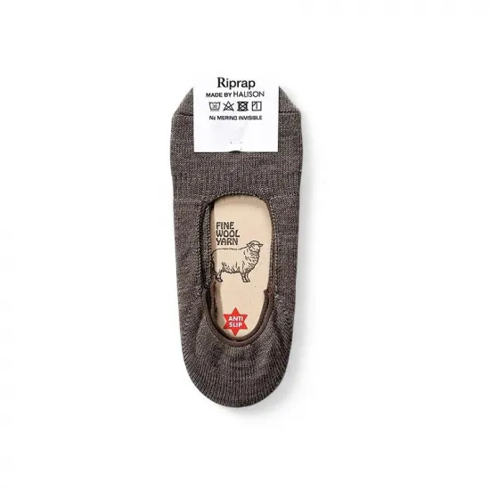 Riprap / NZ MERINO INVISIBLE SOCKS MOCA