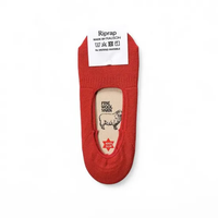 Riprap / NZ MERINO INVISIBLE SOCKS FIRE RED