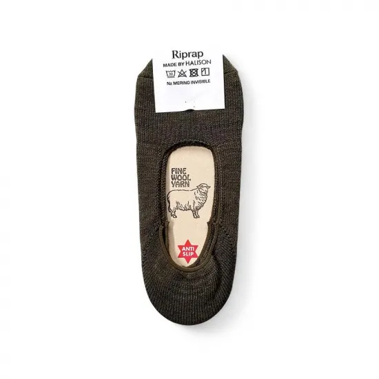 Riprap / NZ MERINO INVISIBLE SOCKS OLIVE