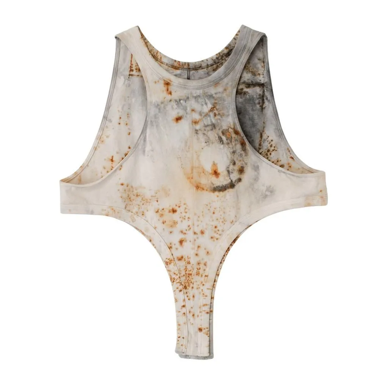 armi ar070142 SEED CYCLE × WhERE is FAKE × MISAKI USHIOZU CAPSULE COLLECTION RUST DYED (HEAVY) UNIQUE-CUT TANKTOP