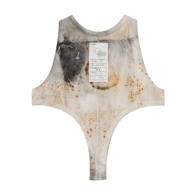 armi ar070142 SEED CYCLE × WhERE is FAKE × MISAKI USHIOZU CAPSULE COLLECTION RUST DYED (HEAVY) UNIQUE-CUT TANKTOP