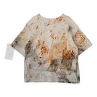 armi  ar070143 SEED CYCLE × WhERE is FAKE × MISAKI USHIOZU CAPSULE COLLECTION RUST DYED（重）SIDE-SLIT SHORT SLEEVE TEE