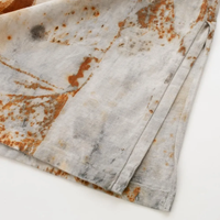 armi ar070143 SEED CYCLE × WhERE is FAKE × MISAKI USHIOZU CAPSULE COLLECTION RUST DYED (HEAVY) SIDE-SLIT SHORT SLEEVE TEE