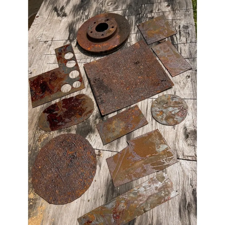 armi ar070145 SEED CYCLE × WhERE is FAKE × MISAKI USHIOZU CAPSULE COLLECTION RUST DYED FLAT-SEAM TEE