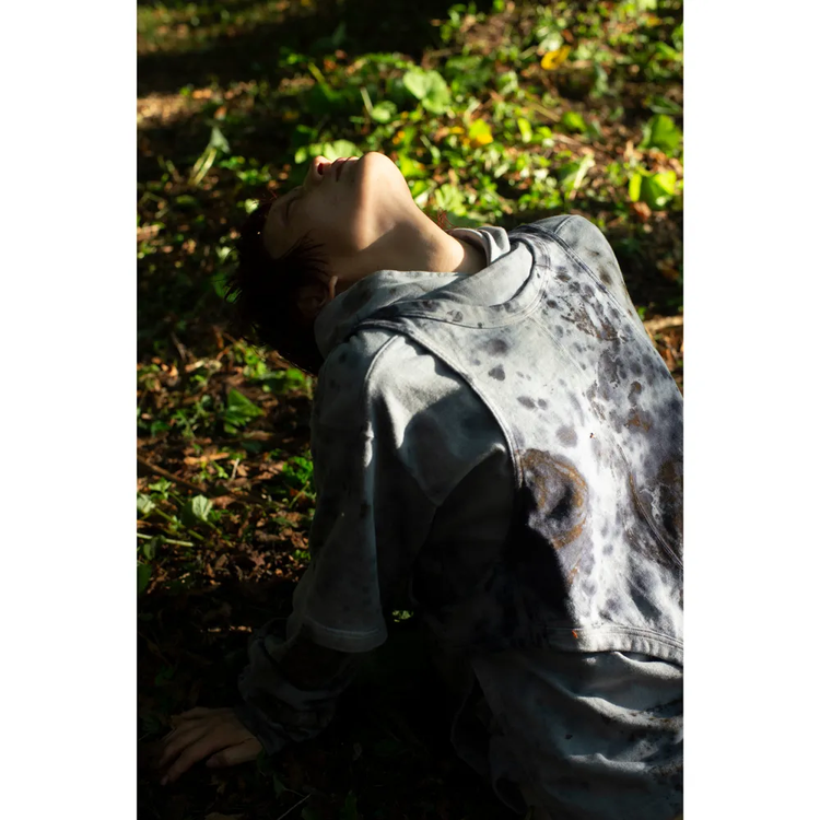 armi ar070146 SEED CYCLE × WhERE is FAKE × MISAKI USHIOZU CAPSULE COLLECTION RUST DYED (heavy) UNIQUE-CUT TANKTOP
