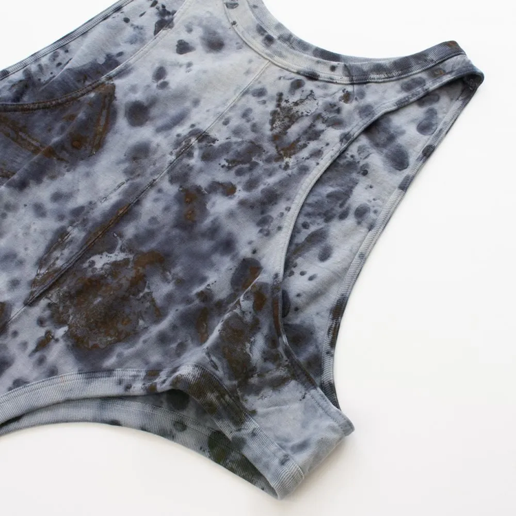 armi ar070146 SEED CYCLE × WhERE is FAKE × MISAKI USHIOZU CAPSULE COLLECTION RUST DYED (heavy) UNIQUE-CUT TANKTOP