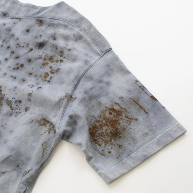 armi  ar070147 SEED CYCLE × WhERE is FAKE × MISAKI USHIOZU CAPSULE COLLECTION RUST DYED（重）SIDE-SLIT SHORT SLEEVE TEE