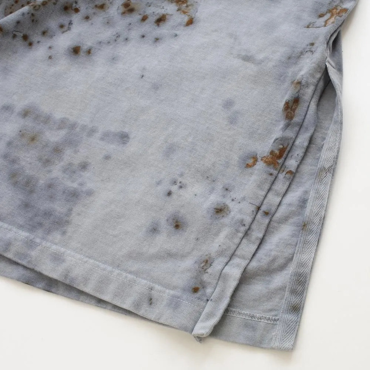 armi  ar070147 SEED CYCLE × WhERE is FAKE × MISAKI USHIOZU CAPSULE COLLECTION RUST DYED（重）SIDE-SLIT SHORT SLEEVE TEE