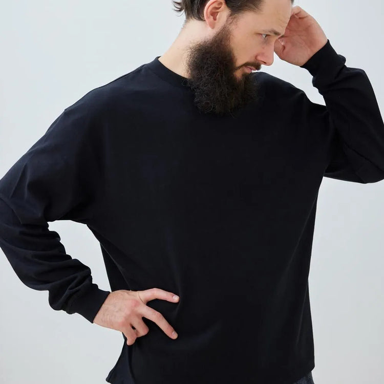 armi  Zan;p LONG OVER ORGANIC 残布 ar060412 BLACK