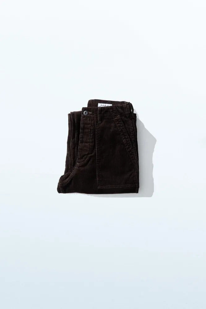 Ordinary fits  CORDUROY FATIGUE PANTS PT023 BROWN