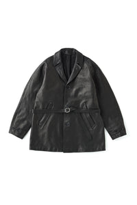 OLD JOE BRAND   PATINA HORSE-HIDE VEHICLE COAT 262OJ-JK22 PATINA BLACK