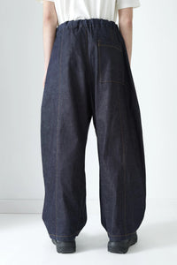 sage NATION BOX PLEAT TROUSER DENIM RAW DENIM