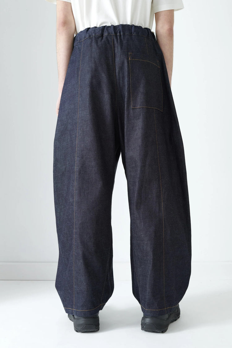 sage NATION BOX PLEAT TROUSER DENIM RAW DENIM