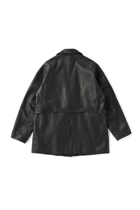 OLD JOE BRAND   PATINA HORSE-HIDE VEHICLE COAT 262OJ-JK22 PATINA BLACK