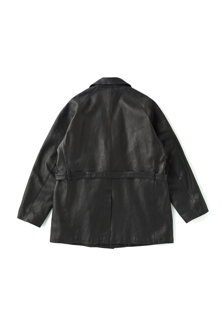 OLD JOE BRAND   PATINA HORSE-HIDE VEHICLE COAT 262OJ-JK22 PATINA BLACK