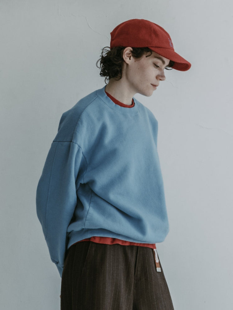 MEYAME SWITCHING PATTERN SWEAT (BRUSHED LINING) SKY