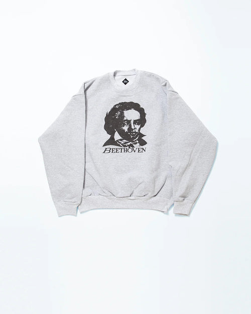 THE CORONA UTILITY  CC006 - PRINT SWEATSHIRT "BEETHOVEN" / Ash Grey CC006-26-01-M